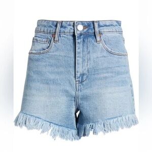 BlankNYC The Reeve Frayed Raw Hem High Rise Denim Short Size 31